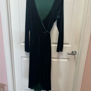 Calvin Klein Collection Deep Green Velvet Dress